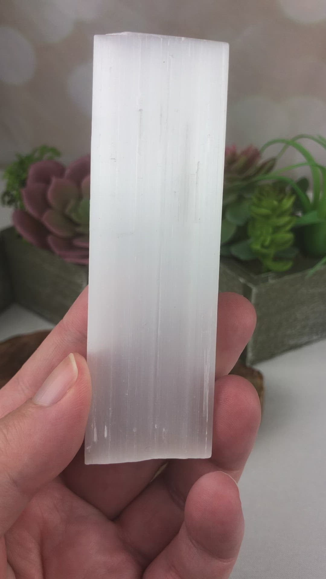 SATIN SPAR (SELENITE) CHARGING PLATE