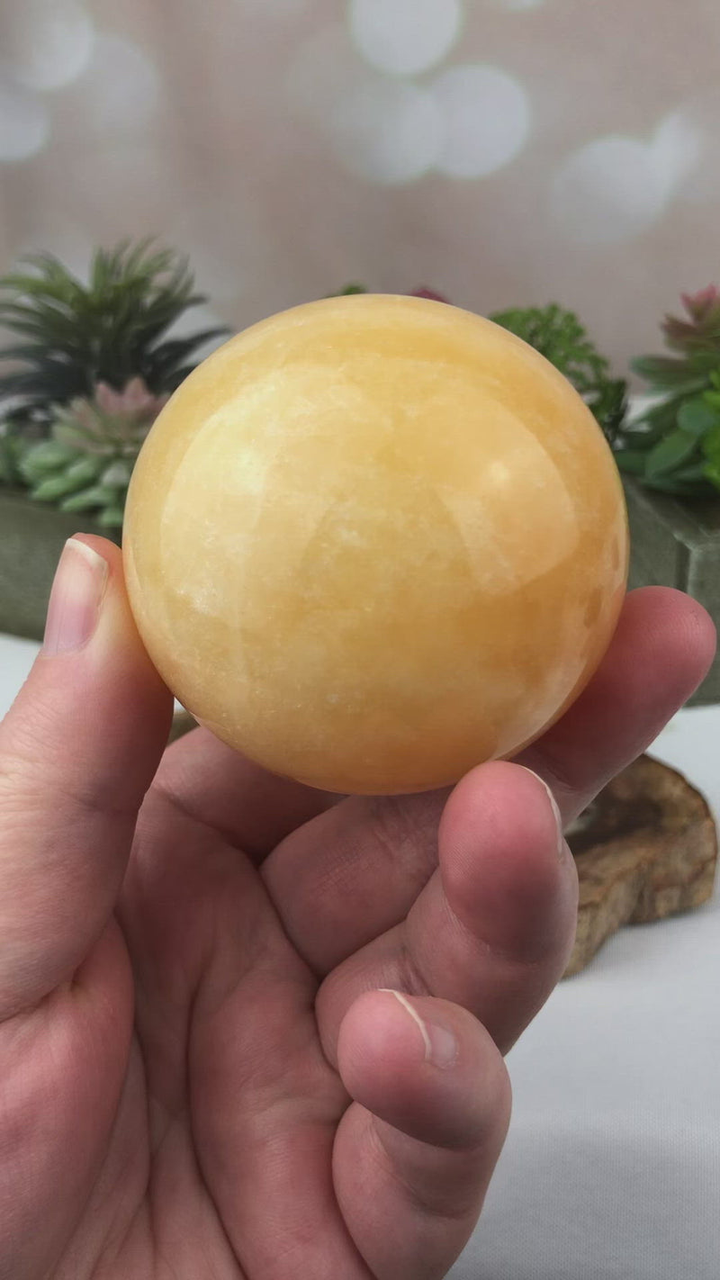 Orange Calcite Sphere 