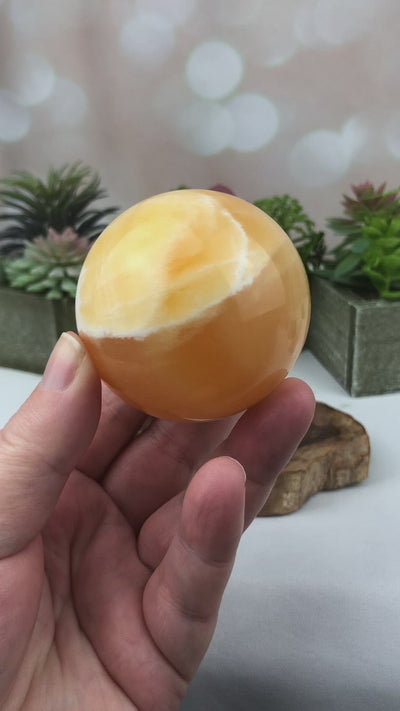 Orange Calcite Sphere 