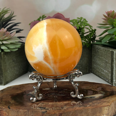 Orange Calcite Sphere 