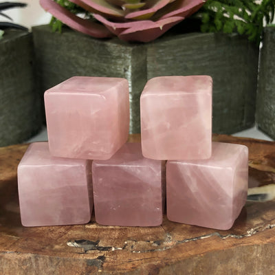 Rose Quartz Cubes